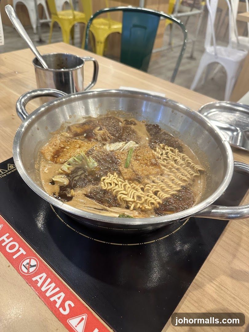 Hot Pot Meal in Restaurant Interior