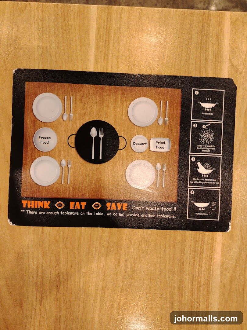 Tableware Instruction Card