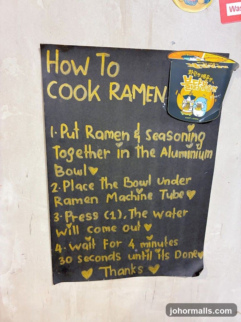 How To Cook Ramen Instruction Sheet