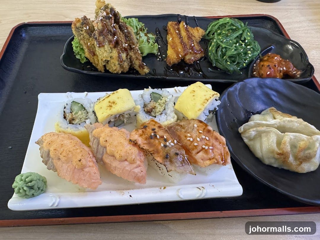 Sushi and Japanese cuisine platter
