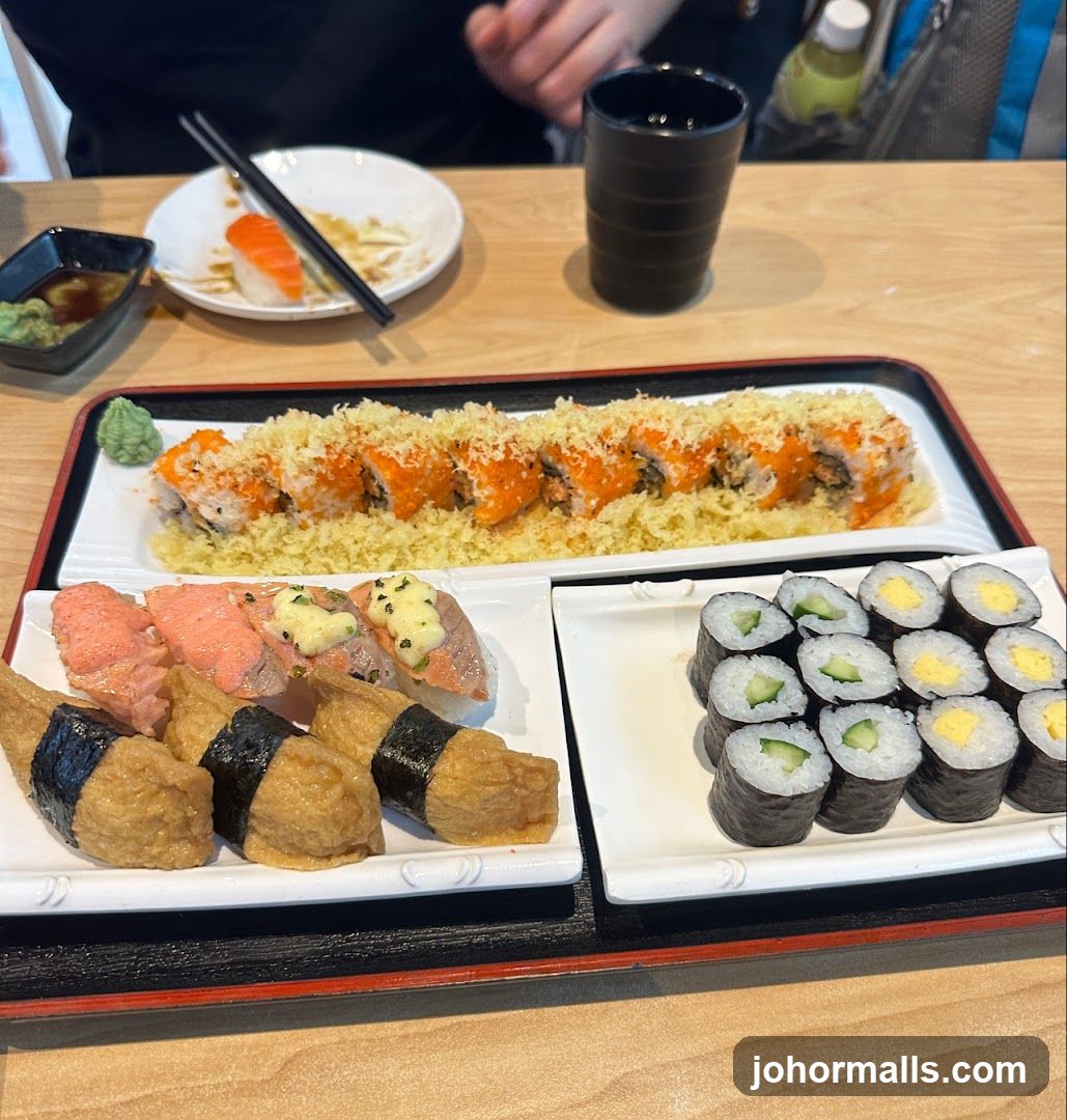 Sushi Platter on Wooden Table