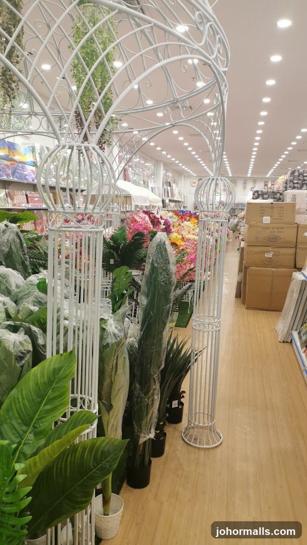 Interior of a floral and home decor store