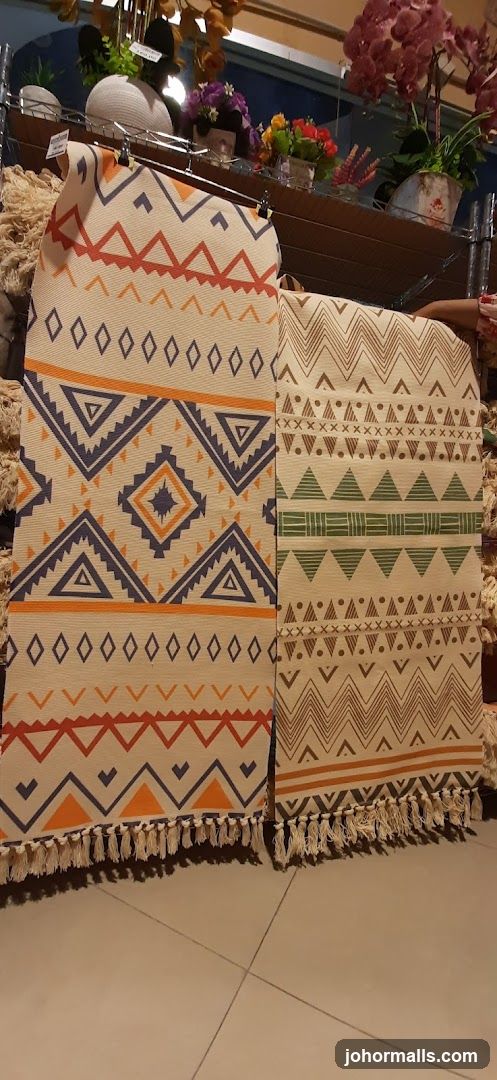 Interior Display of Patterned Rugs