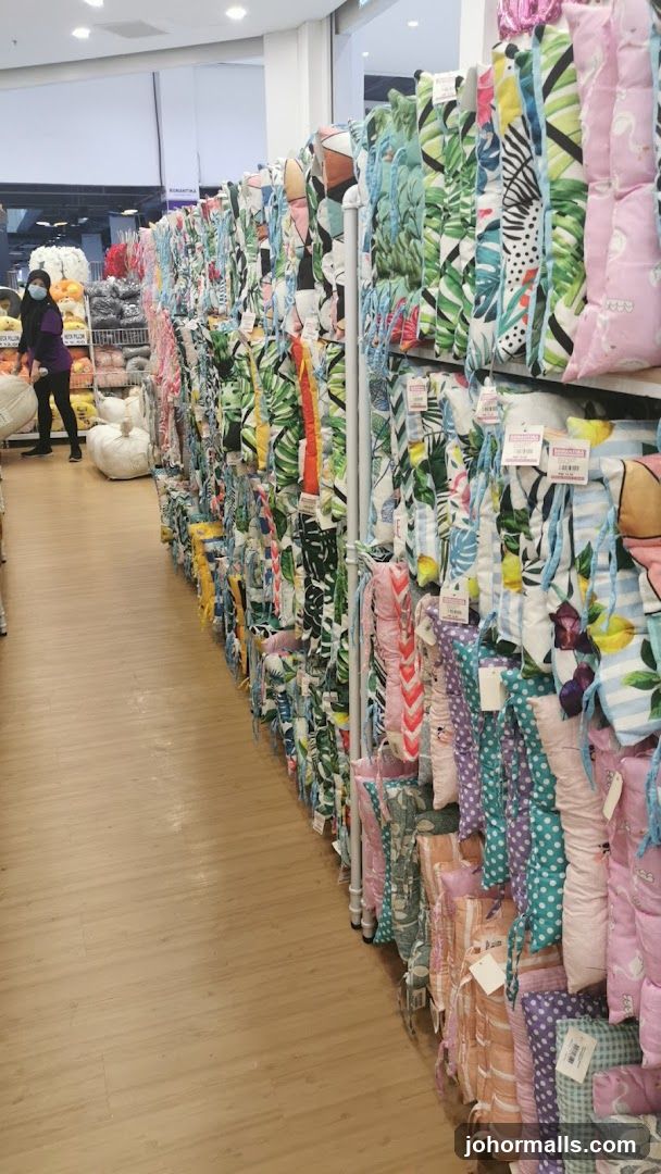 Interior of textile store