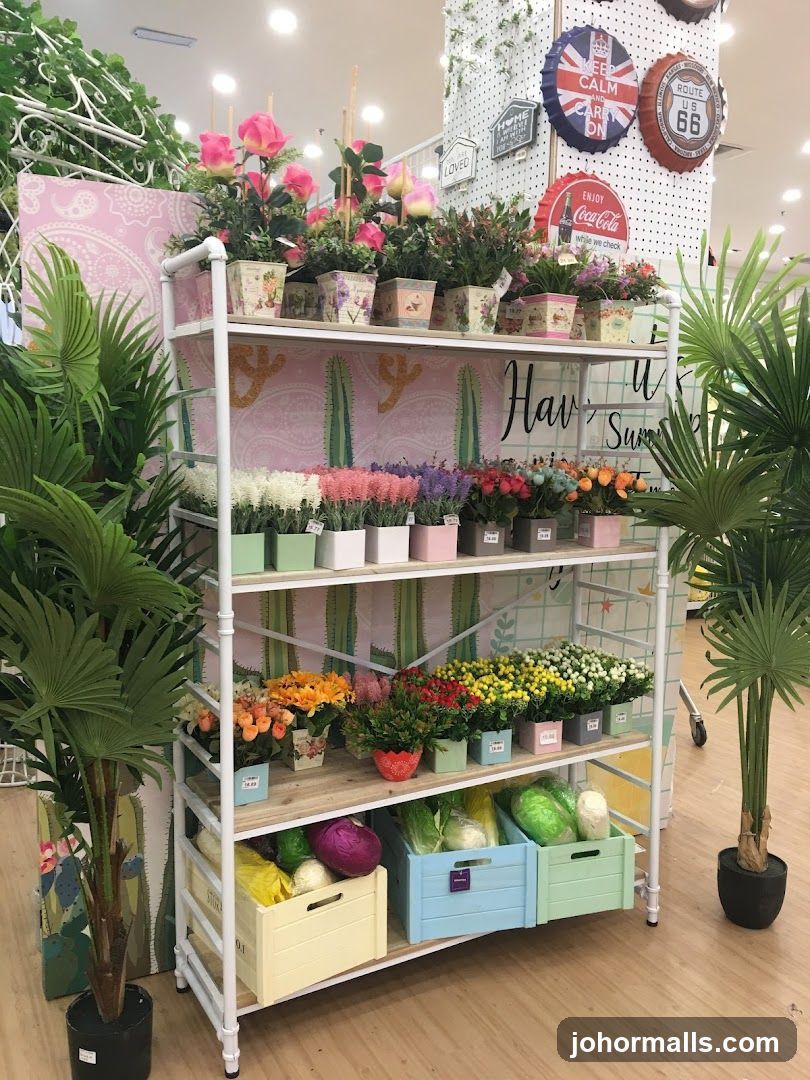 Floral Display in Retail Store