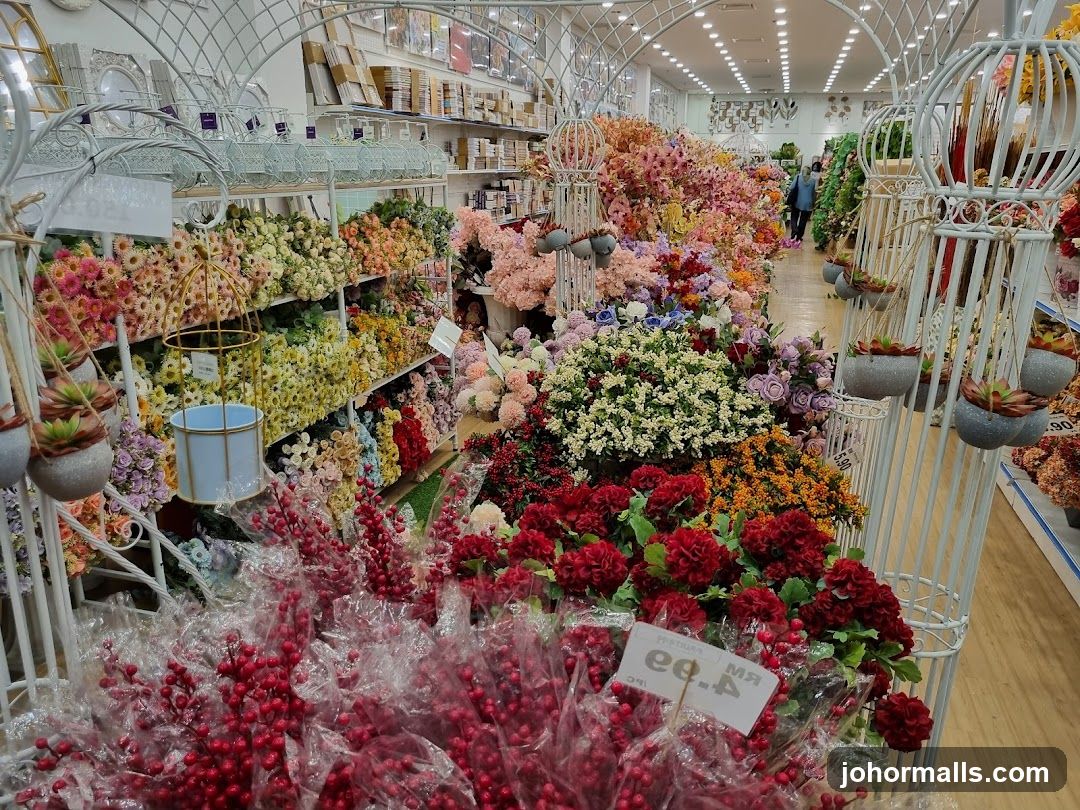 Interior floral shop display