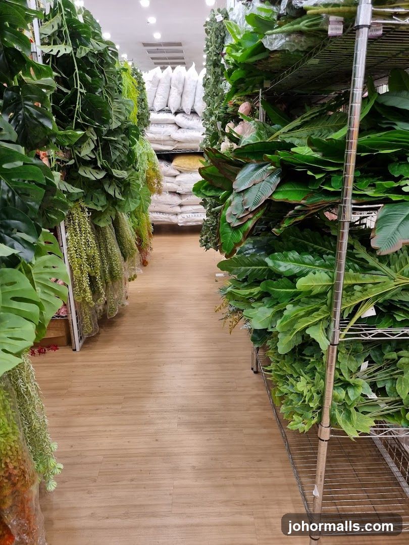 Interior of a plant store