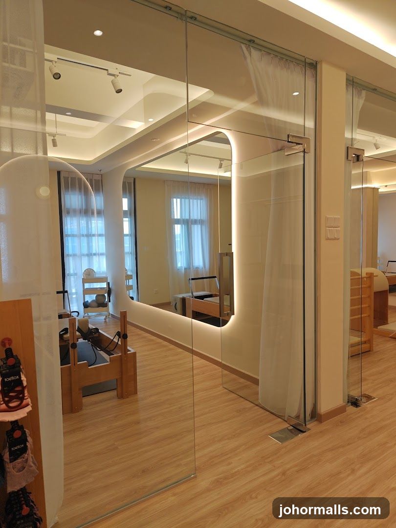 Interior of fitness studio