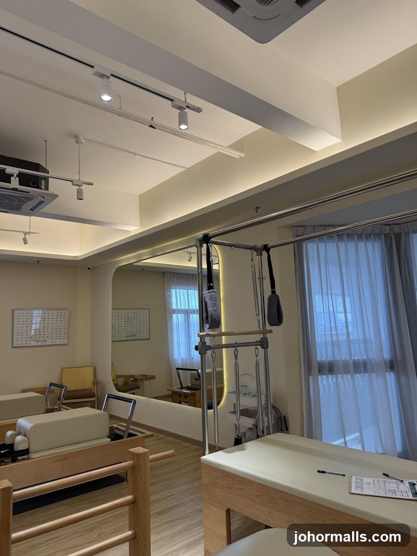 Interior of fitness studio
