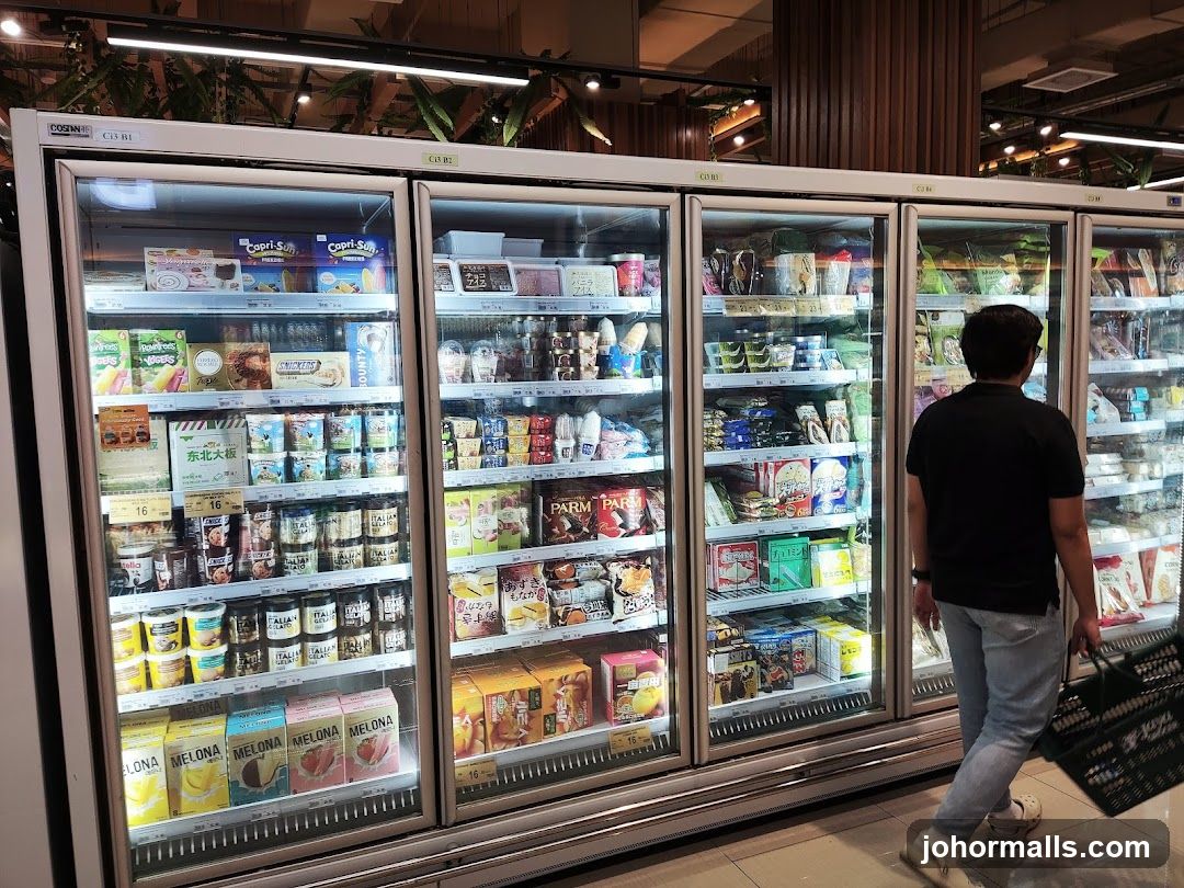 Frozen Food Section in Supermarket