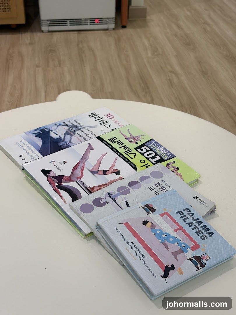Pilates Instruction Books on Table