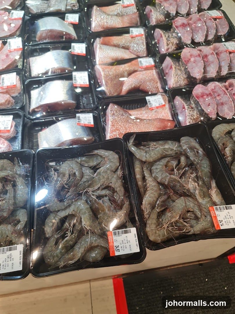 Seafood Display in Supermarket