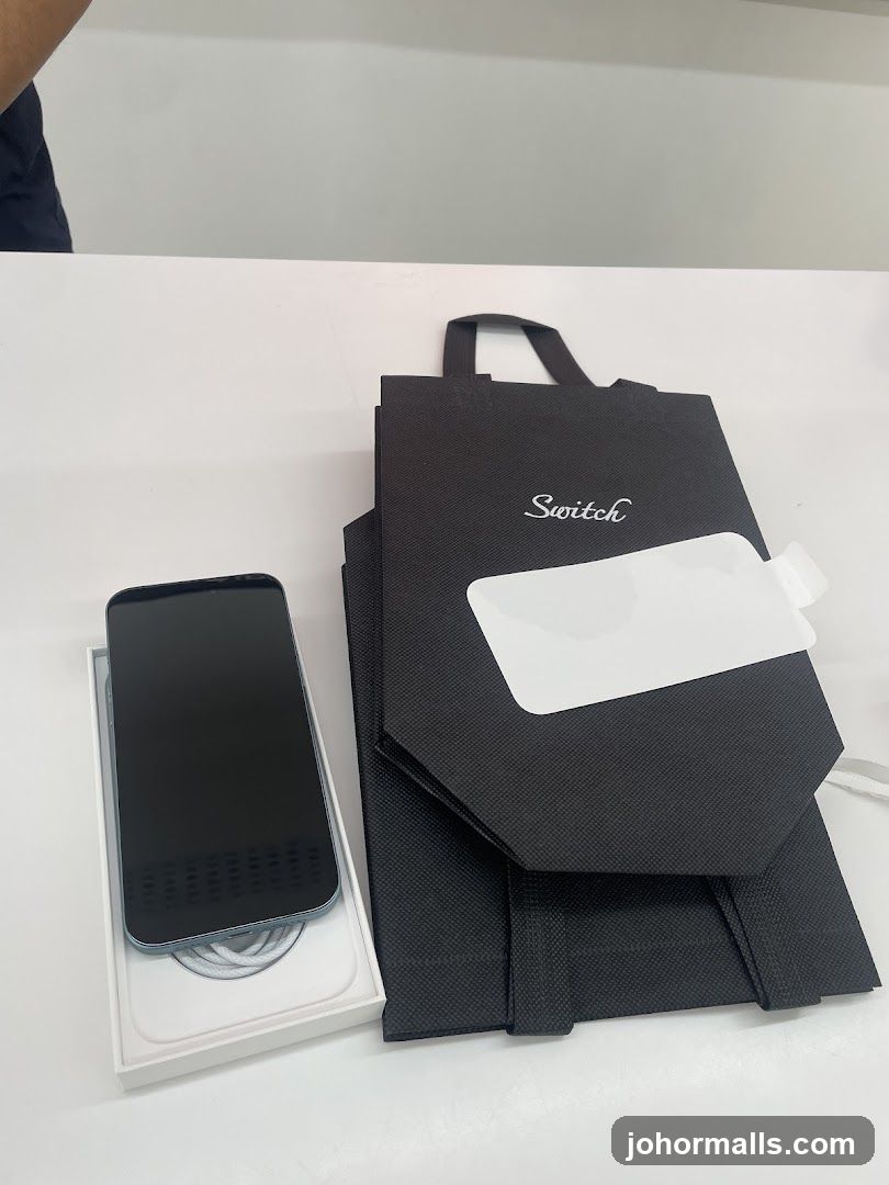 Switch branded merchandise and smartphone