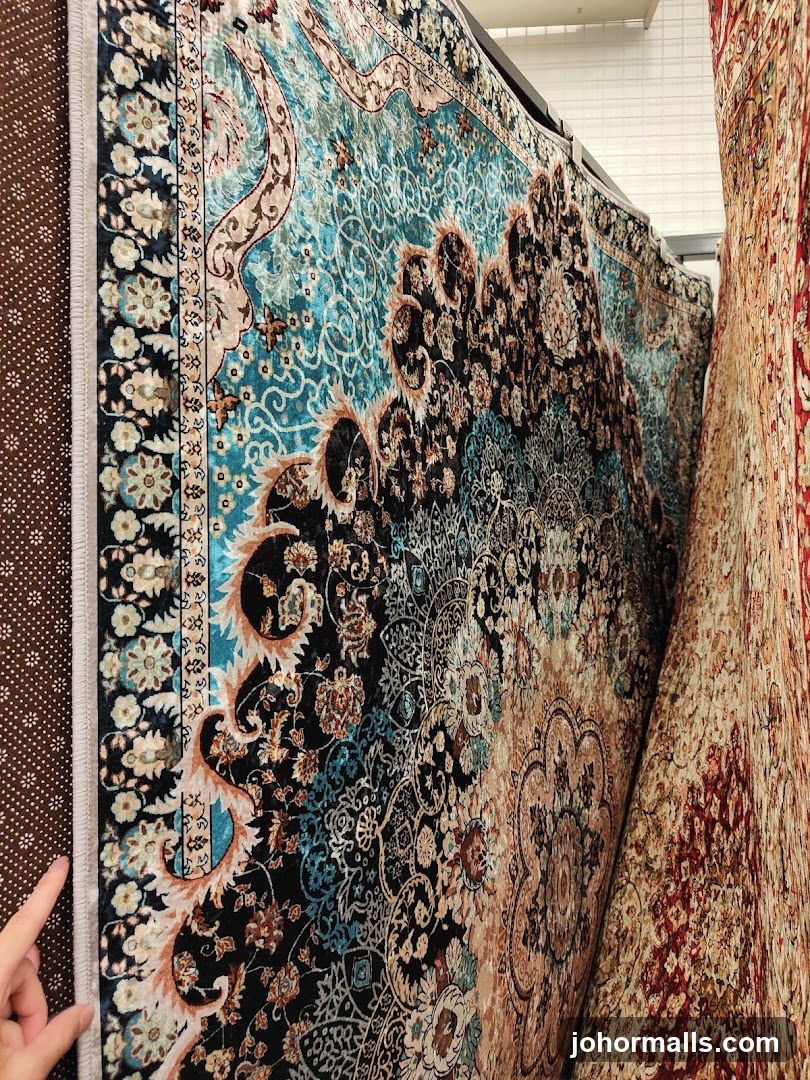 Rug Display in Store