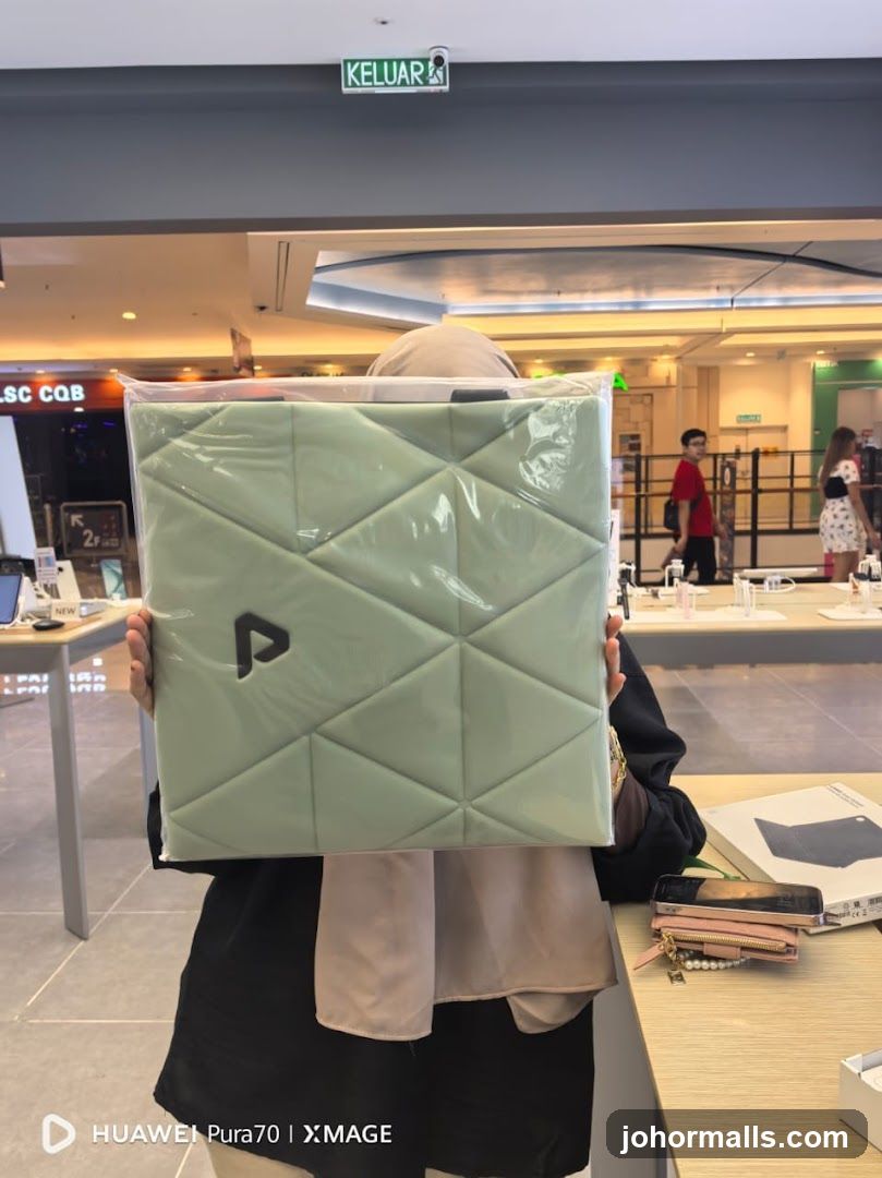 Person holding product in store