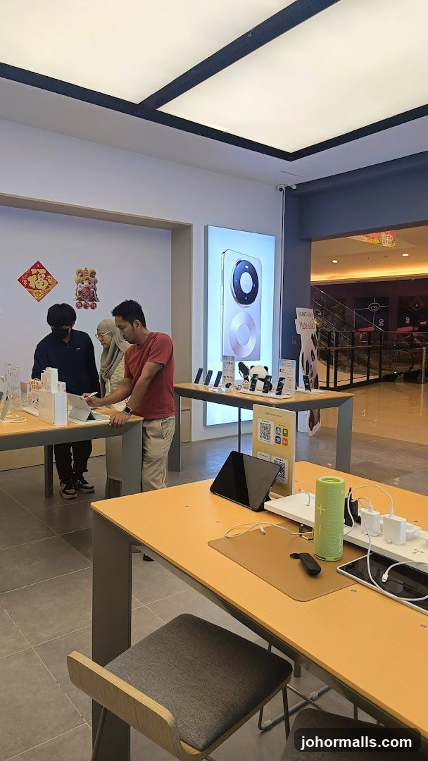 Interior of electronics store
