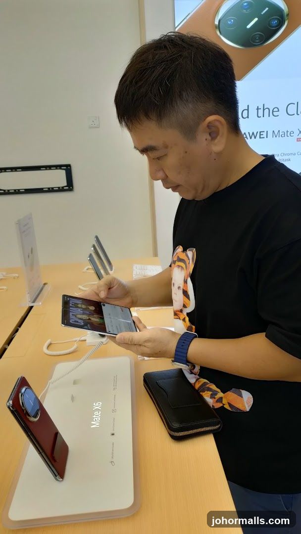 Customer in Huawei Store
