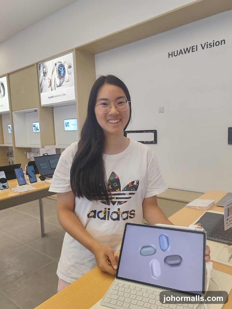 Customer in Huawei Store