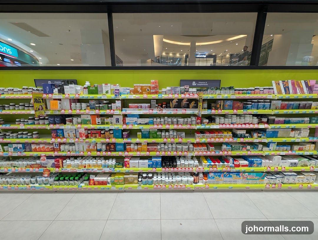 Pharmacy aisle interior