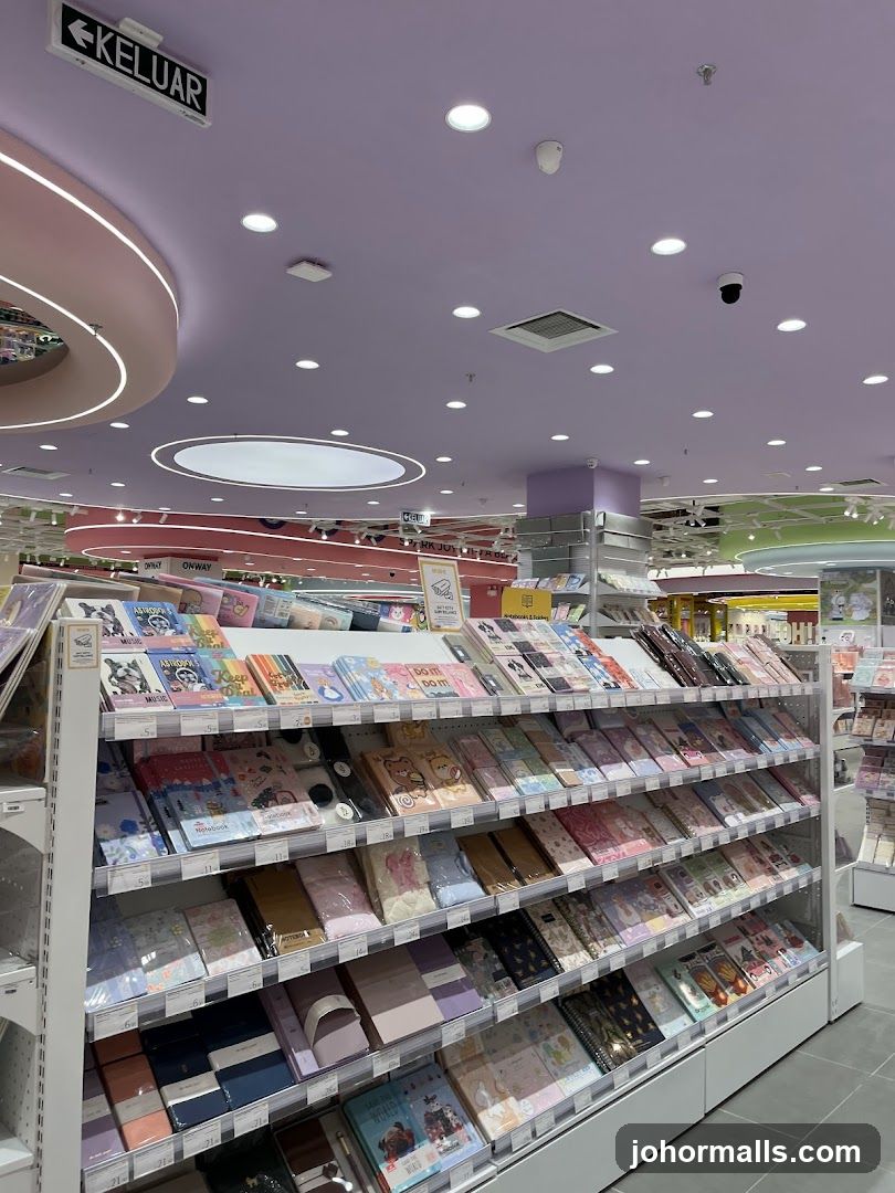 Interior of stationery store