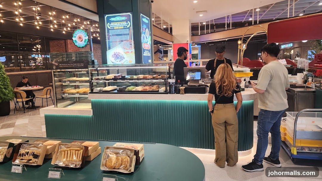 Interior of a food court or café