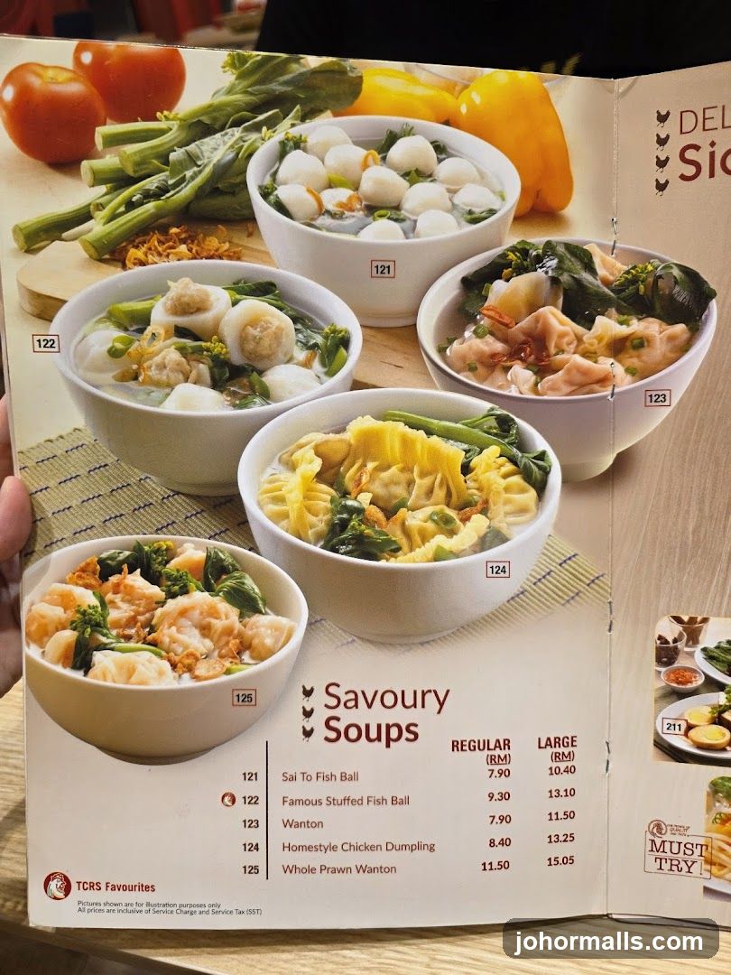 Savoury Soups Menu