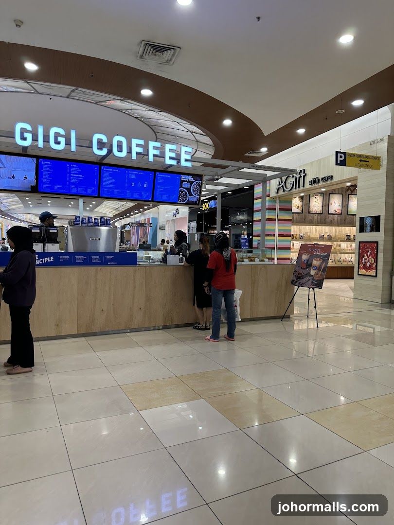 GIGI COFFEE counter inside shopping mall