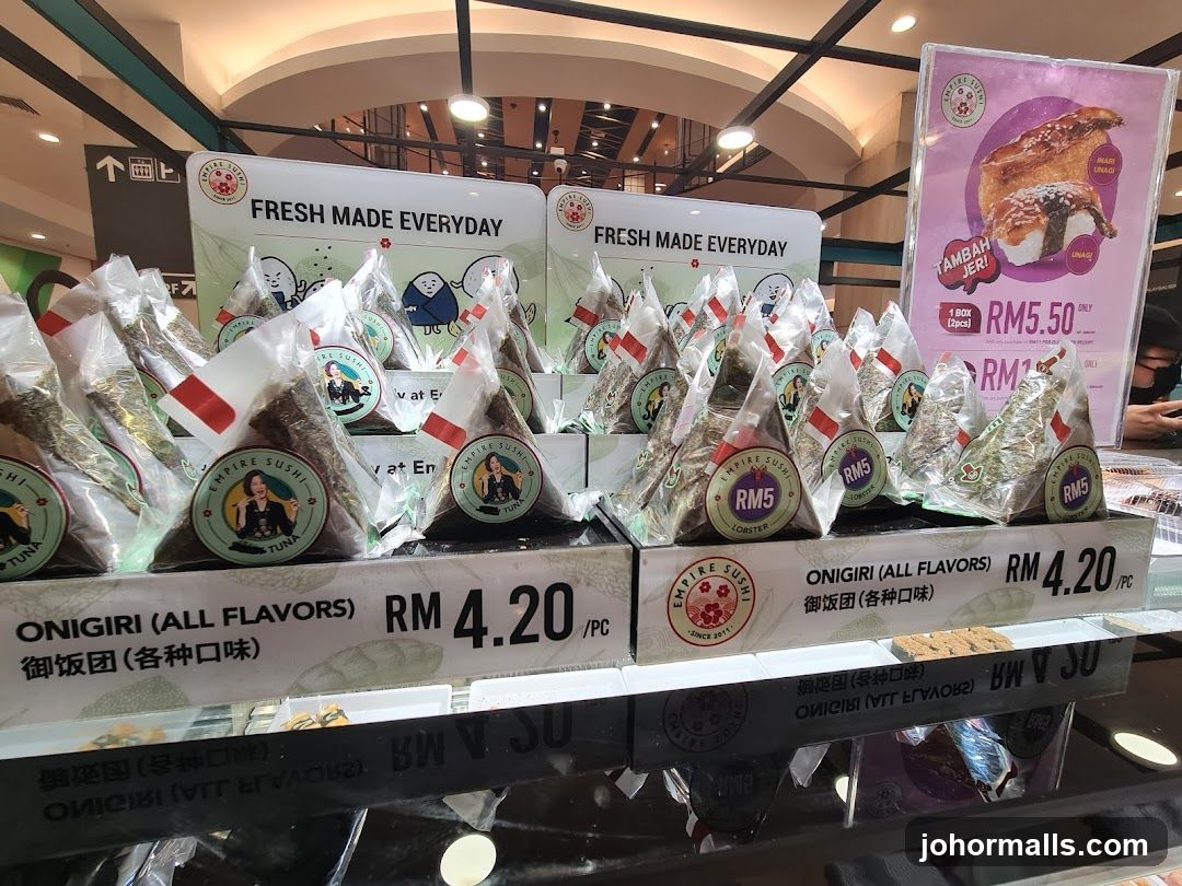 Onigiri Display at Empire Sushi