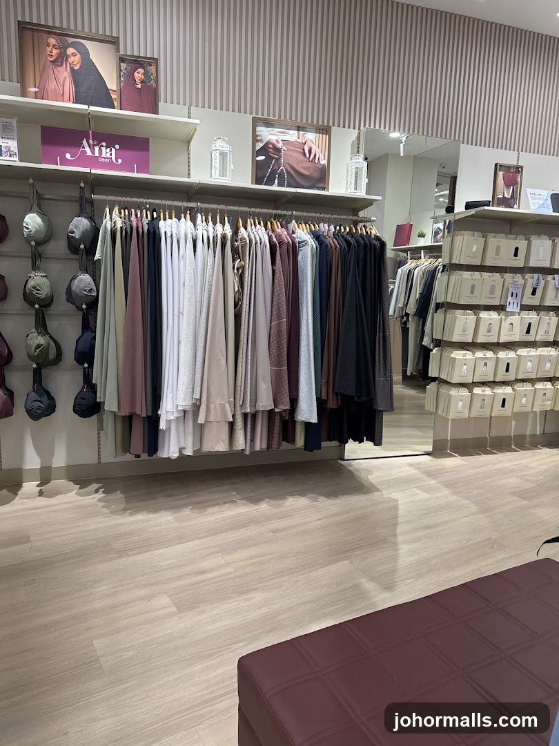 Interior of clothing store