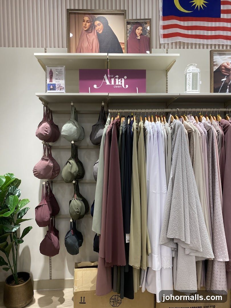 Interior of clothing store