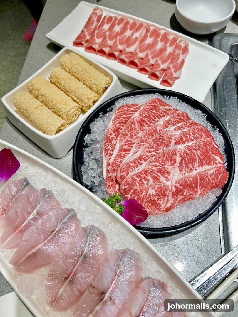 Hot Pot Ingredients Display