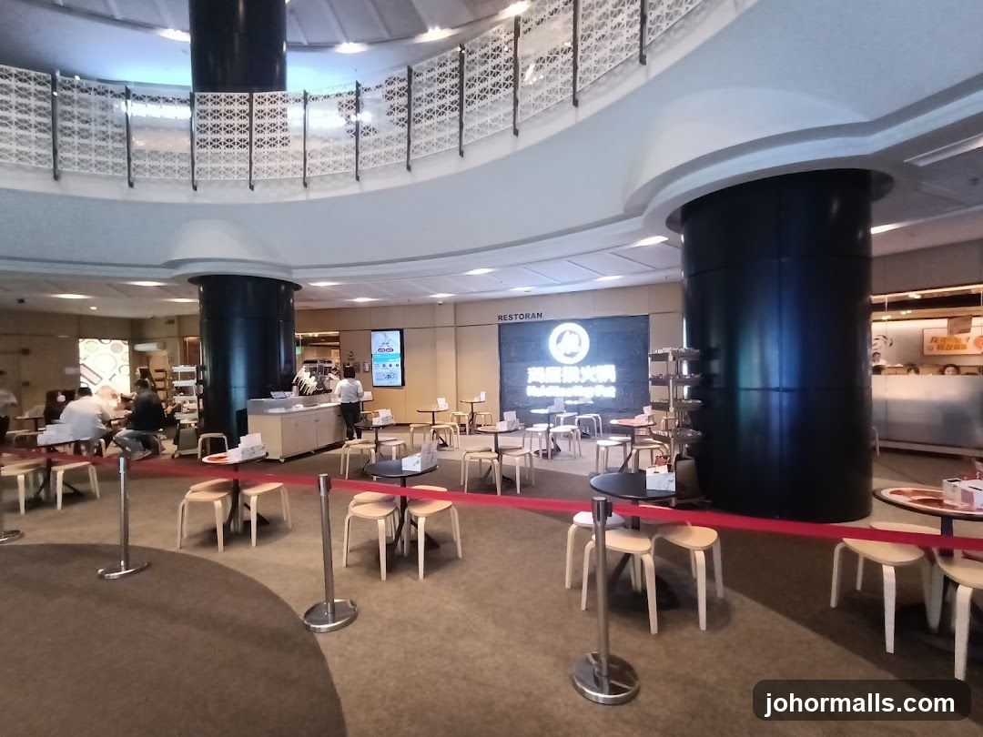 Interior of a multi-level dining area