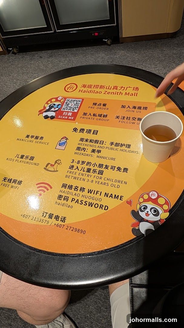 Haidilao Zenith Mall Information Table