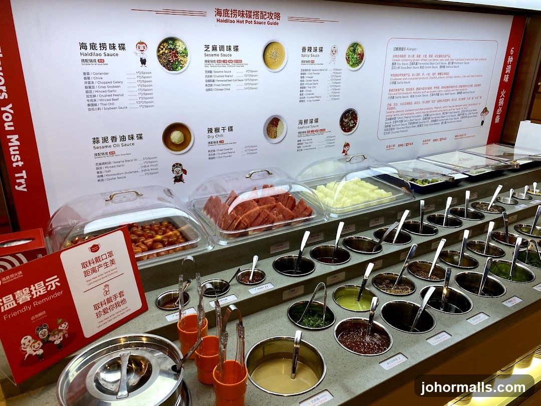 Hot Pot Sauce Selection Counter