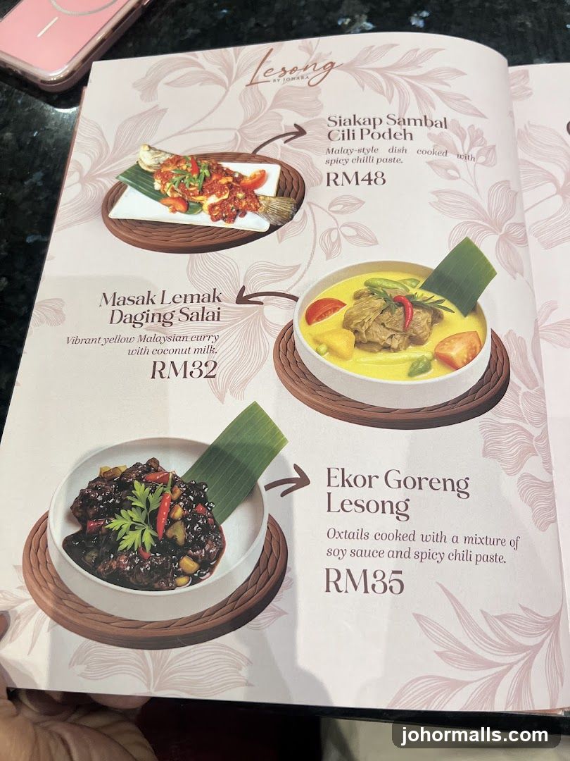 Lesong by Joharaz Menu Page