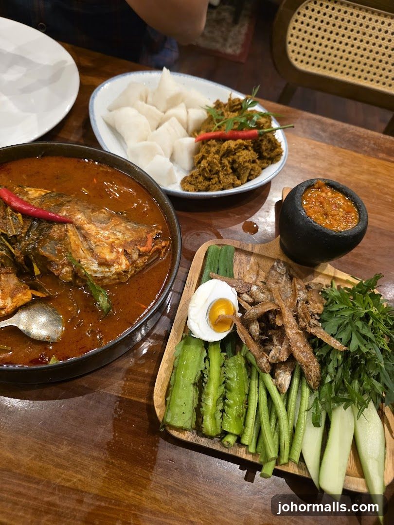Table with Malaysian Cuisine
