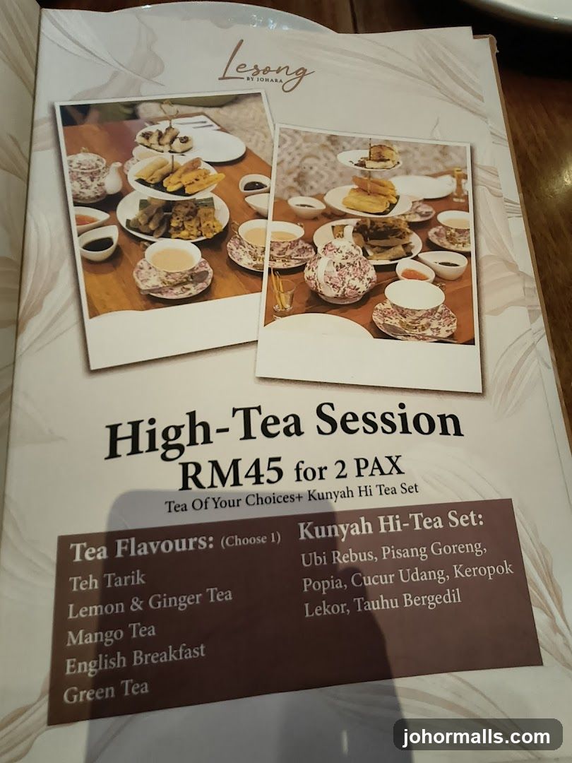 High-Tea Session Menu