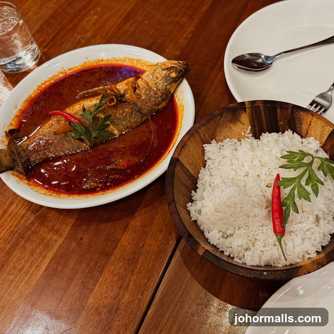 Dinner Plate with Fish Curry and Rice
