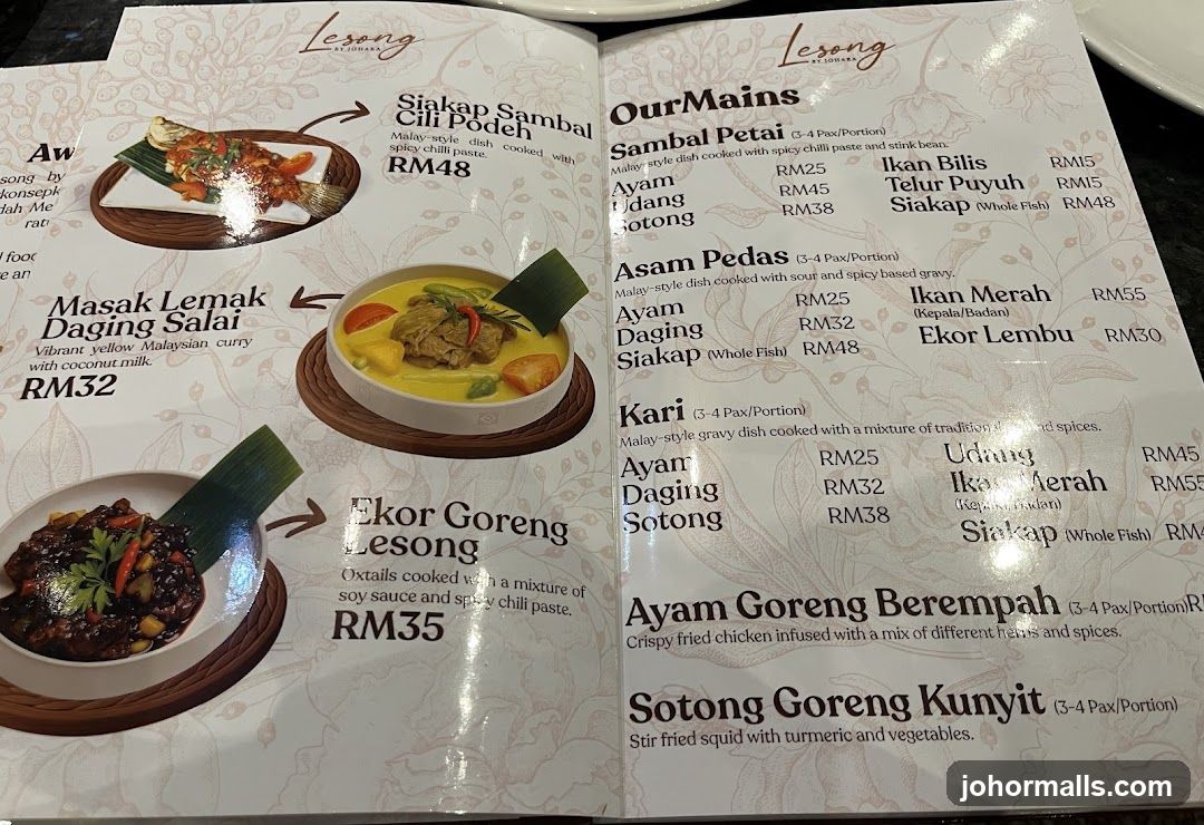 Lesong Restaurant Menu