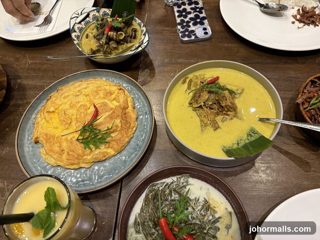 Dining Table with Various Dishes