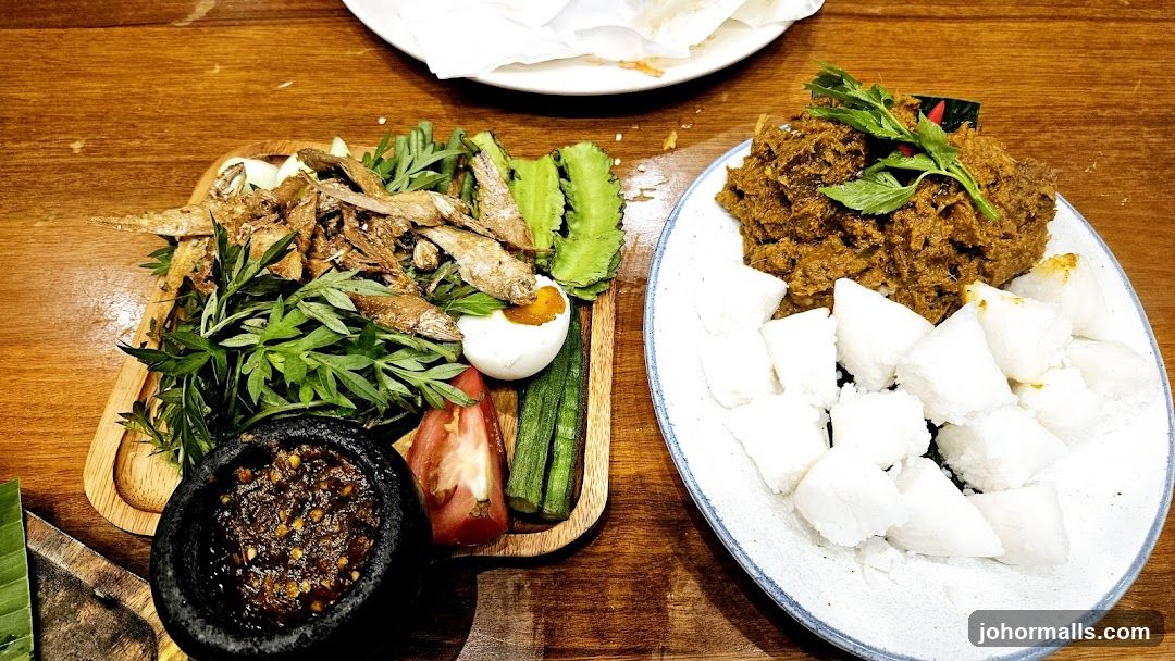Food Display on Wooden Table