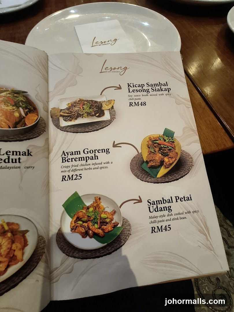 Lesong by Tiohara Menu