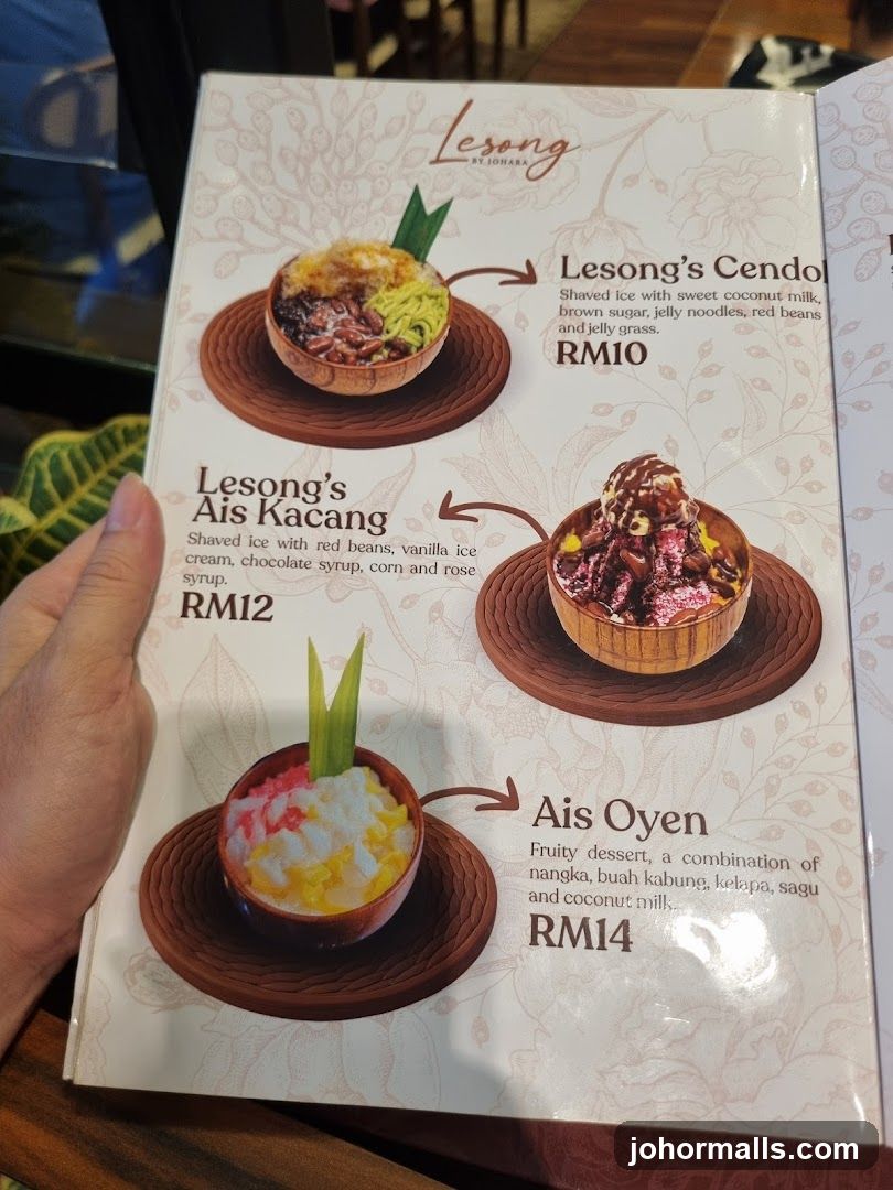 Lesong by Johara Menu Section