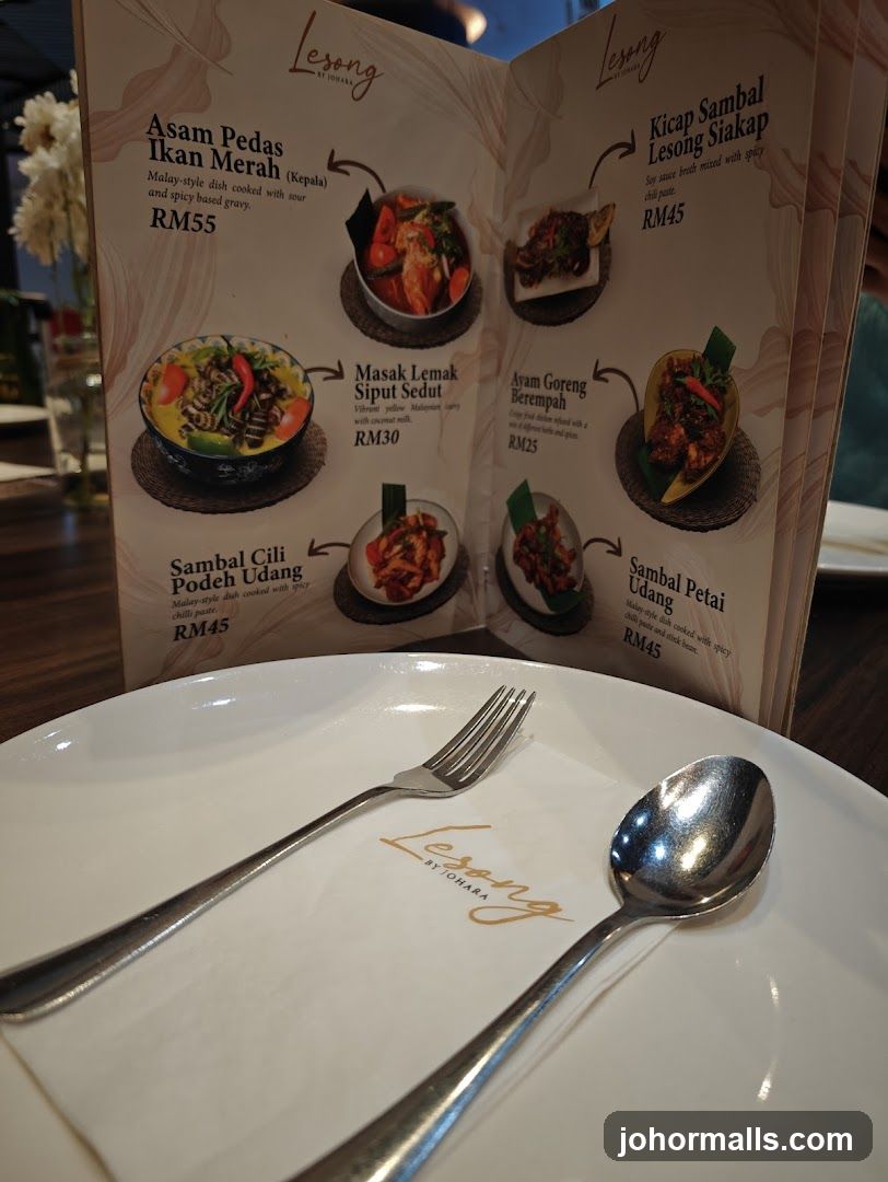 Lesong by Johara Menu