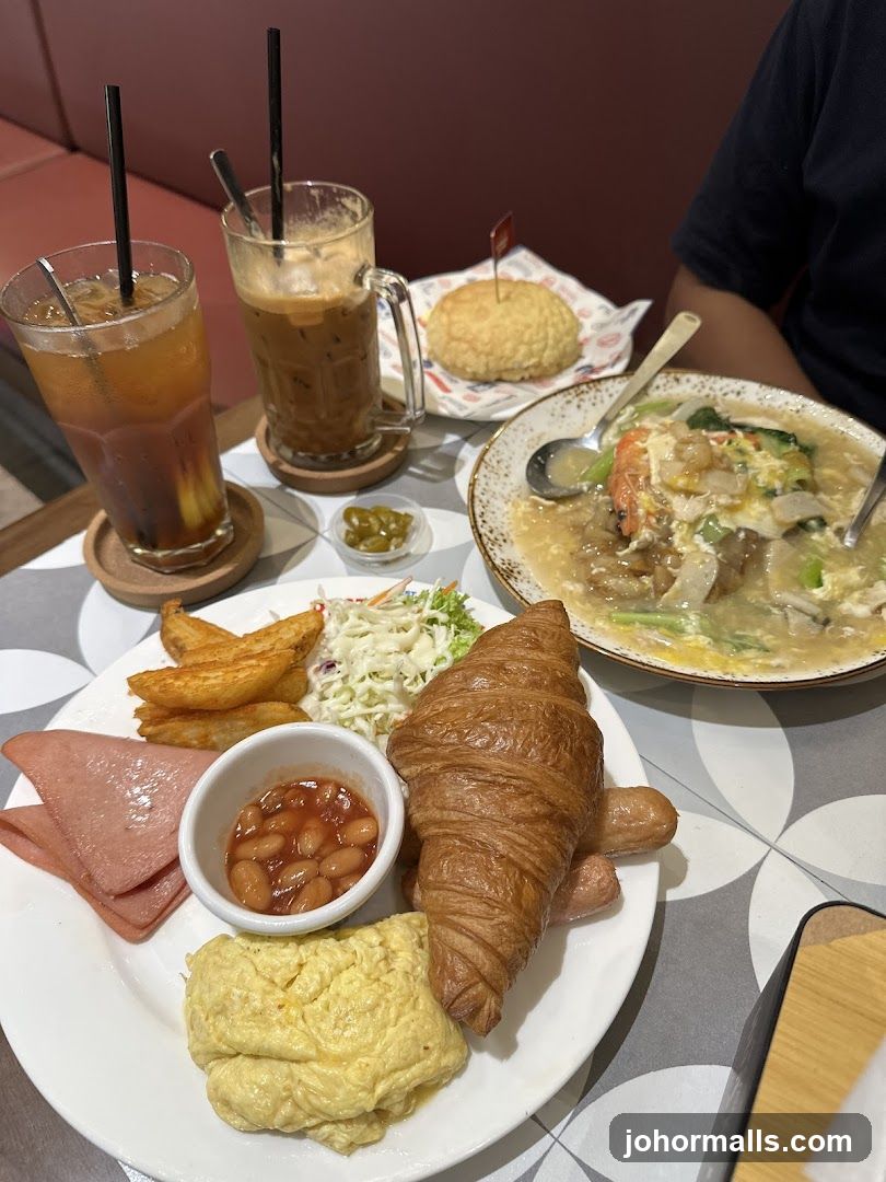 Table Setting with Food and Drinks