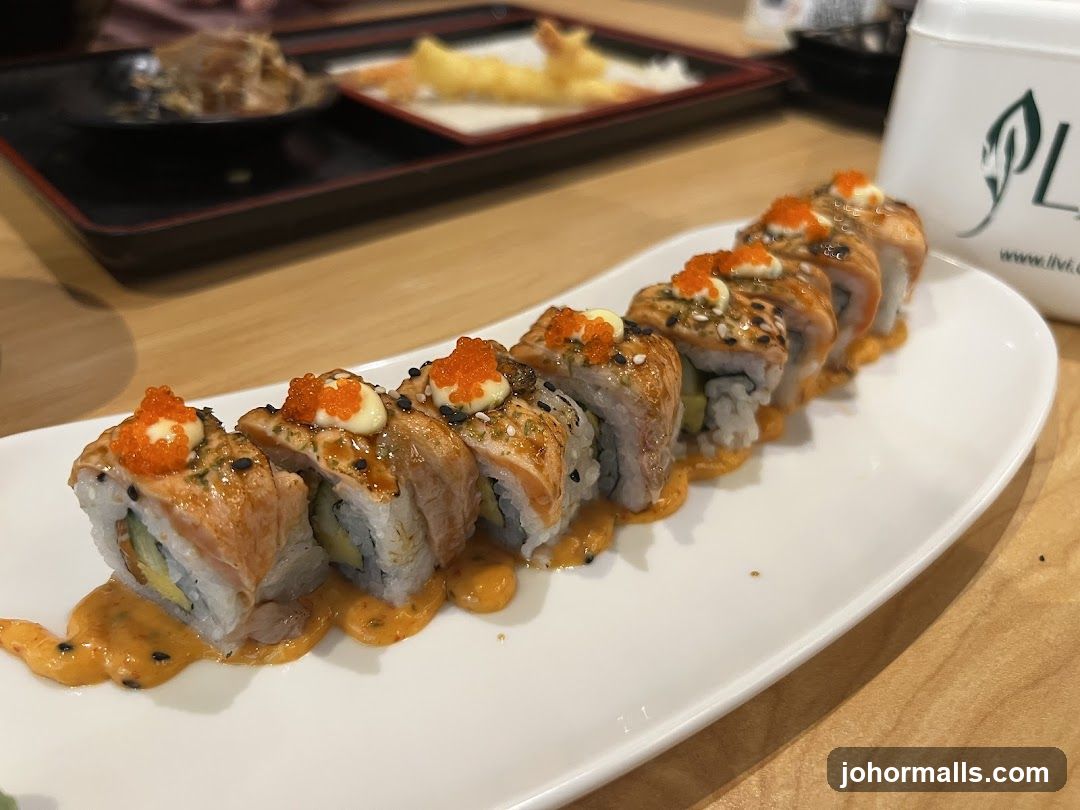 Sushi Plate on Wooden Table