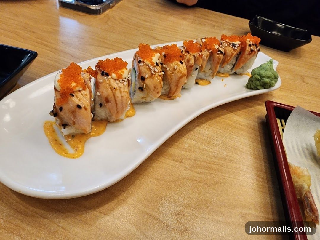 Sushi Plate on Wooden Table