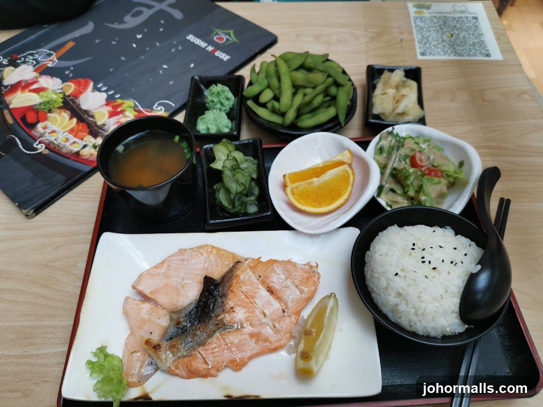 Sushi meal set on wooden table