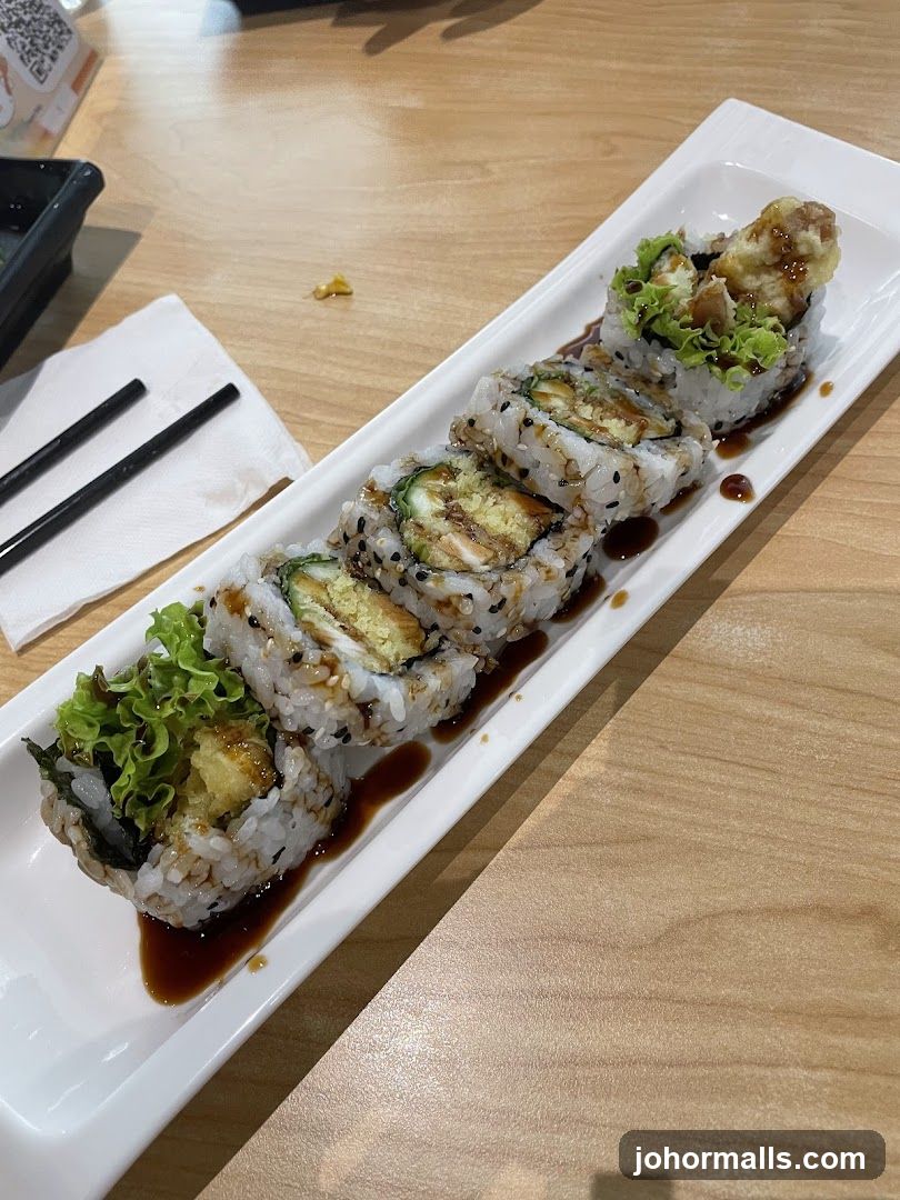 Sushi Roll on Plate