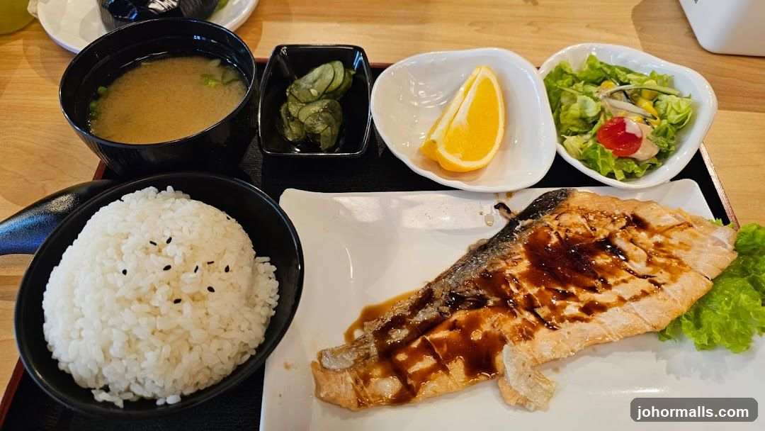 Japanese meal served on tray